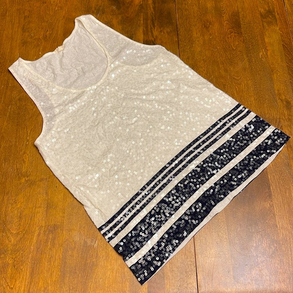 J Crew sparky tank-top with embellishments